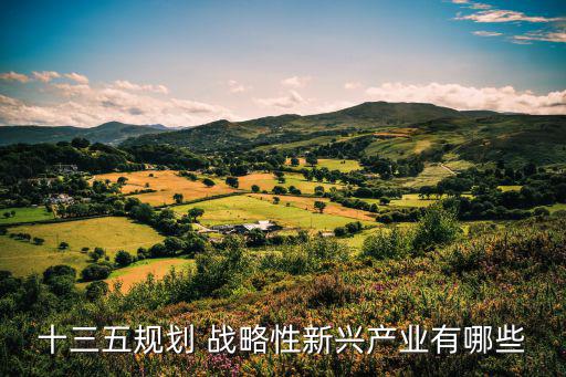 十三五規劃 戰略性新興產業有哪些