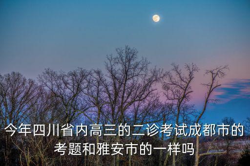 成都市高三級二診作文，今年四川省內高三的二診考試成都市的考題和雅安市的一樣嗎