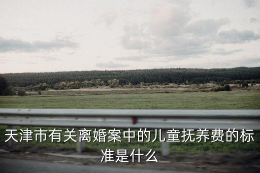天津市兒童撫養費標準是多少錢，天津社會撫養費是多少