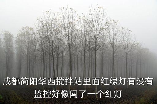 成都簡陽華西攪拌站里面紅綠燈有沒有監控好像闖了一個紅燈