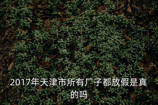 2017年天津市所有廠子都放假是真的嗎