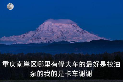 重慶南岸區(qū)哪里有修大車的最好是校油泵的我的是卡車謝謝