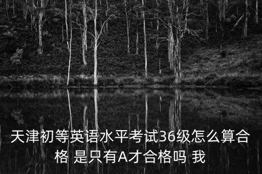 天津市初等英語等級考試，天津初等英語水平考試36級怎么算合格 是只有A才合格嗎 我