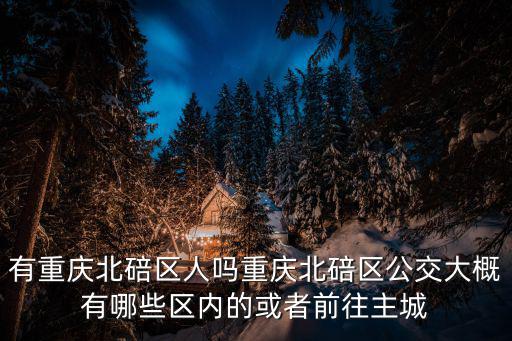 有重慶北碚區人嗎重慶北碚區公交大概有哪些區內的或者前往主城