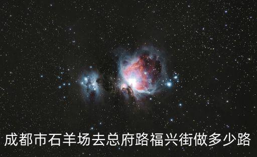 成都市石羊場去總府路福興街做多少路