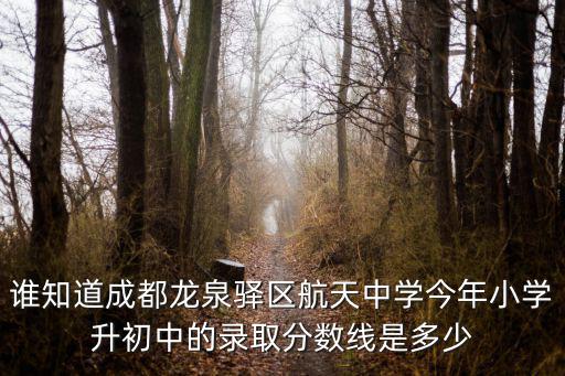 誰知道成都龍泉驛區(qū)航天中學(xué)今年小學(xué)升初中的錄取分?jǐn)?shù)線是多少