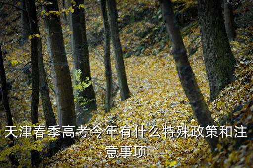 天津春季高考今年有什么特殊政策和注意事項(xiàng)