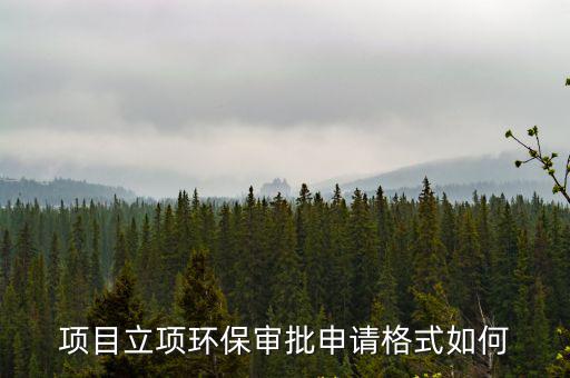 成都市環保立項備，項目立項環保審批申請格式如何