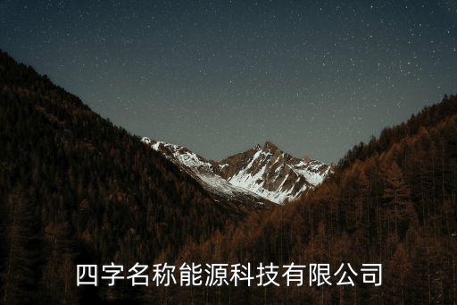 四字名稱能源科技有限公司