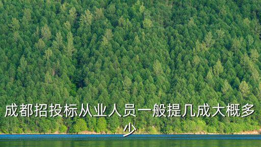成都招投標從業人員一般提幾成大概多少