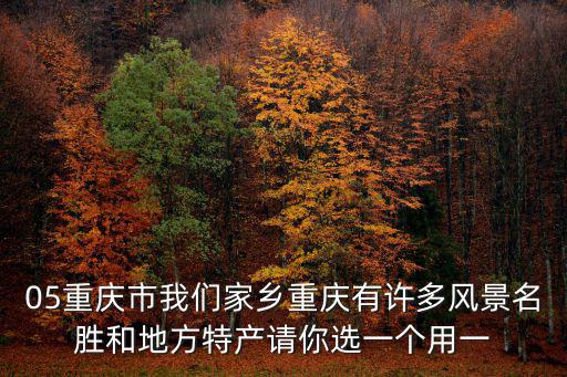 05重慶市我們家鄉(xiāng)重慶有許多風景名勝和地方特產請你選一個用一