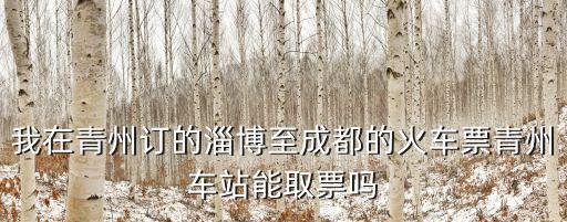 我在青州訂的淄博至成都的火車票青州車站能取票嗎