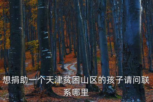 想捐助一個天津貧困山區的孩子請問聯系哪里