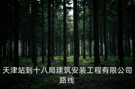 天津站到十八局建筑安裝工程有限公司路線