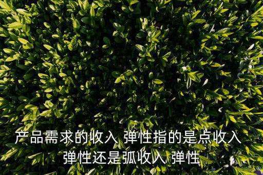 產品需求的收入 彈性指的是點收入 彈性還是弧收入 彈性