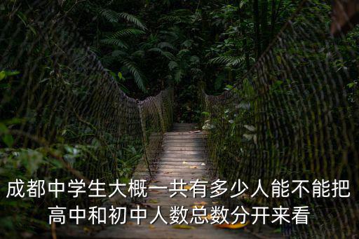 成都中學生大概一共有多少人能不能把高中和初中人數總數分開來看