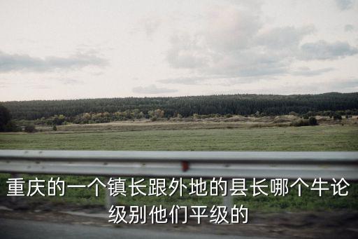 重慶的一個鎮長跟外地的縣長哪個牛論級別他們平級的
