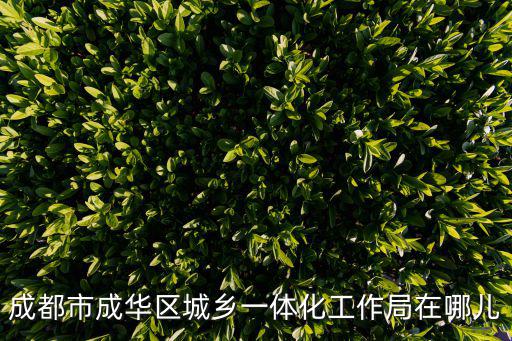 成都市成華區城鄉一體化工作局在哪兒