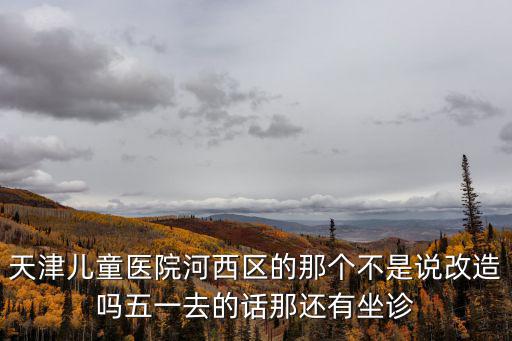 天津兒童醫院河西區的那個不是說改造嗎五一去的話那還有坐診