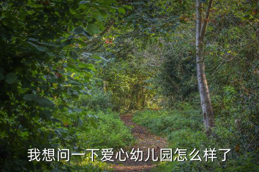 我想問一下愛心幼兒園怎么樣了