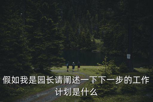 下一步工作計劃，假如我是園長請闡述一下下一步的工作計劃是什么
