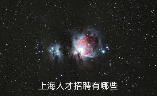 上海人才招聘有哪些
