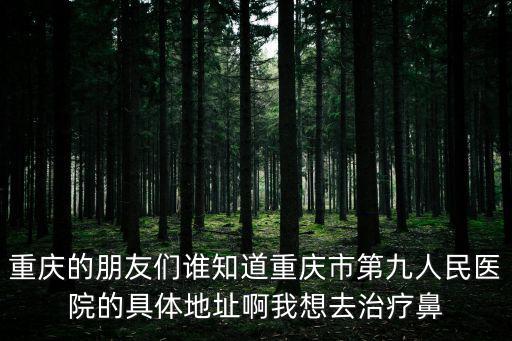 重慶的朋友們誰知道重慶市第九人民醫院的具體地址啊我想去治療鼻