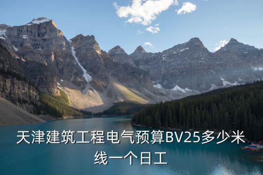 天津建筑工程電氣預算BV25多少米線一個日工