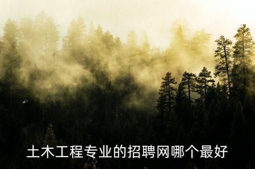 土木工程專業的招聘網哪個最好