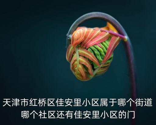天津市紅橋區佳安里小區屬于哪個街道哪個社區還有佳安里小區的門
