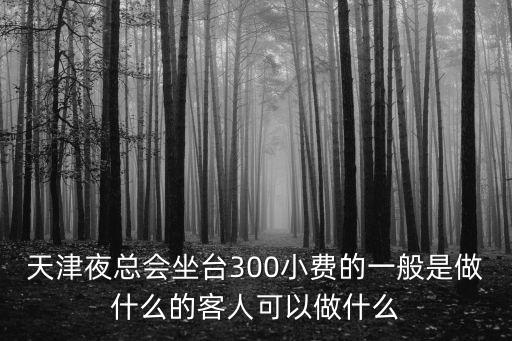 天津夜總會坐臺300小費的一般是做什么的客人可以做什么
