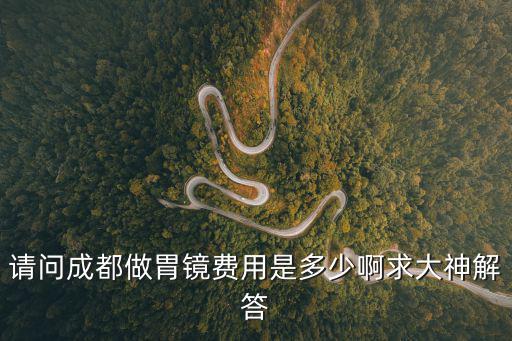 請問成都做胃鏡費用是多少啊求大神解答