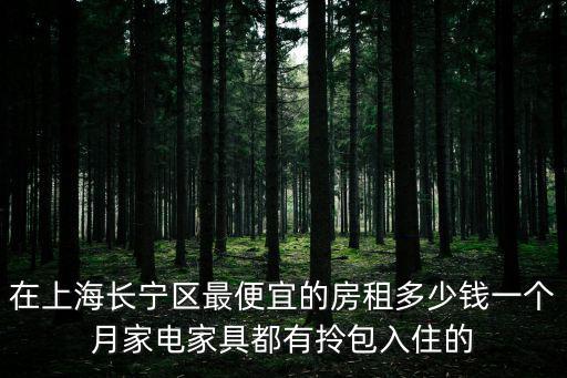 上海長寧區最便宜房子，在上海長寧區最便宜的房租多少錢一個月家電家具都有拎包入住的