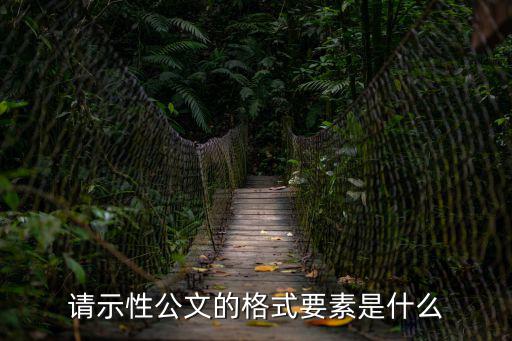 請示性公文的格式要素是什么