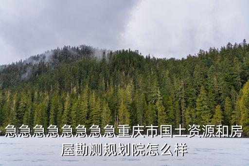 急急急急急急急急重慶市國土資源和房屋勘測規劃院怎么樣