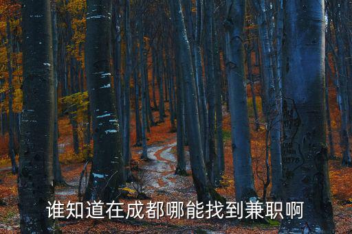 OC兼職網成都市，誰知道在成都哪能找到兼職啊