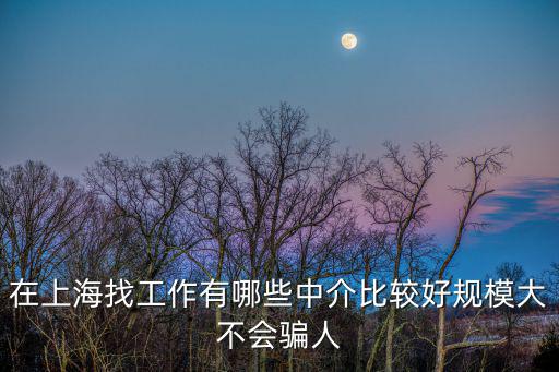 在上海找工作有哪些中介比較好規模大不會騙人