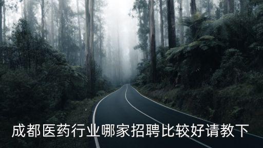 成都醫藥行業哪家招聘比較好請教下