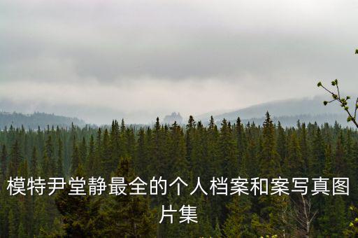模特尹堂靜最全的個人檔案和案寫真圖片集