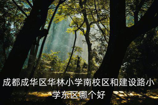 成都成華區華林小學南校區和建設路小學東區哪個好
