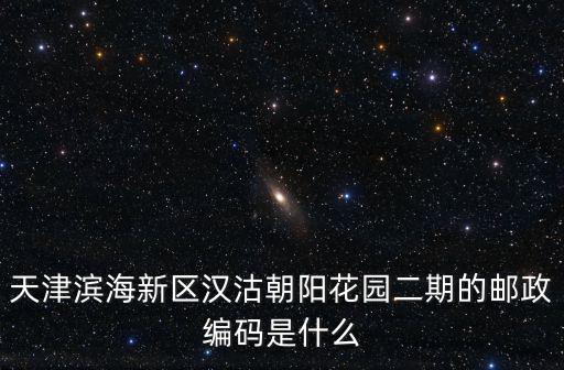天津?yàn)I海新區(qū)漢沽朝陽(yáng)花園二期的郵政編碼是什么