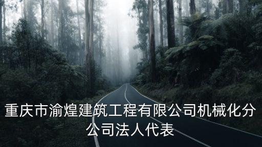 重慶市渝煌建筑工程有限公司機械化分公司法人代表