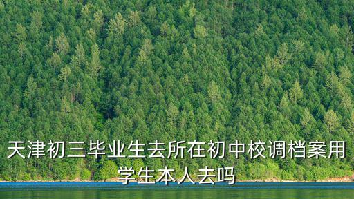 天津初三畢業生去所在初中校調檔案用學生本人去嗎