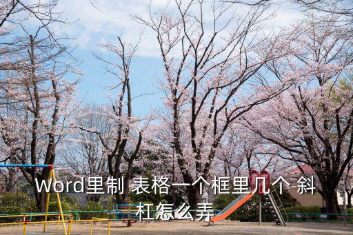 Word里制 表格一個框里幾個 斜杠怎么弄