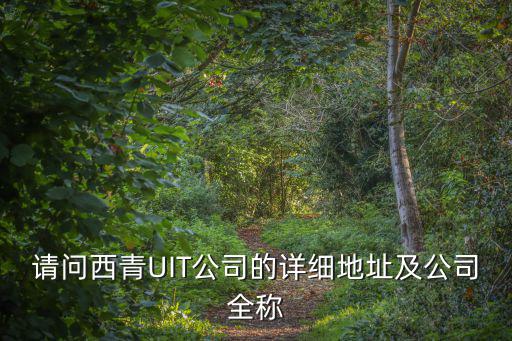 請問西青UIT公司的詳細地址及公司全稱