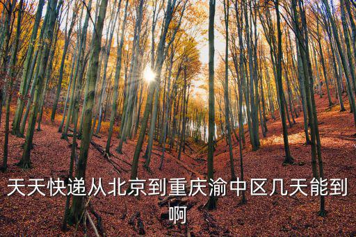 天天快遞從北京到重慶渝中區幾天能到啊