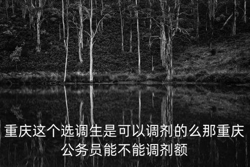 重慶這個選調生是可以調劑的么那重慶公務員能不能調劑額