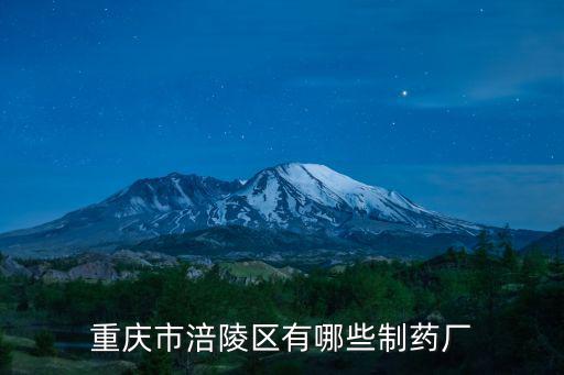 重慶市涪陵區(qū)有哪些制藥廠