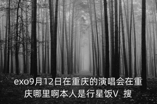 exo9月12日在重慶的演唱會(huì)在重慶哪里啊本人是行星飯V  搜