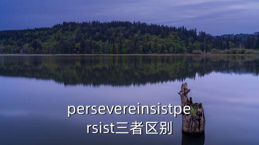 persevereinsistpersist三者區別